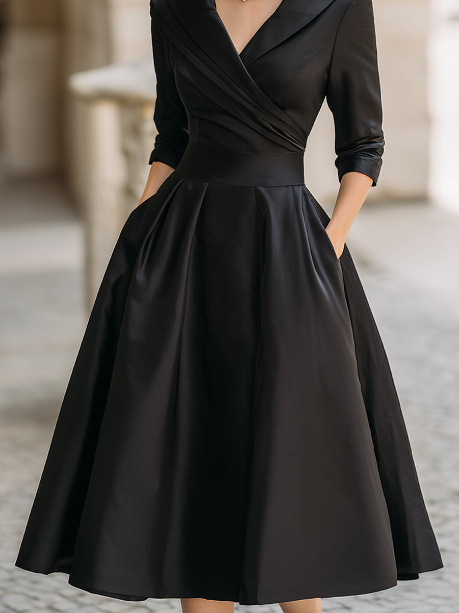 Lina | Abito midi in raso