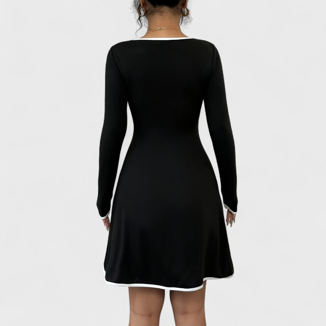 Antonia - Abito elegante a maniche lunghe svasato