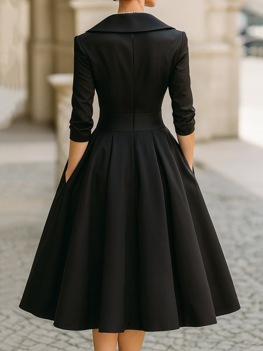Lina | Abito midi in raso