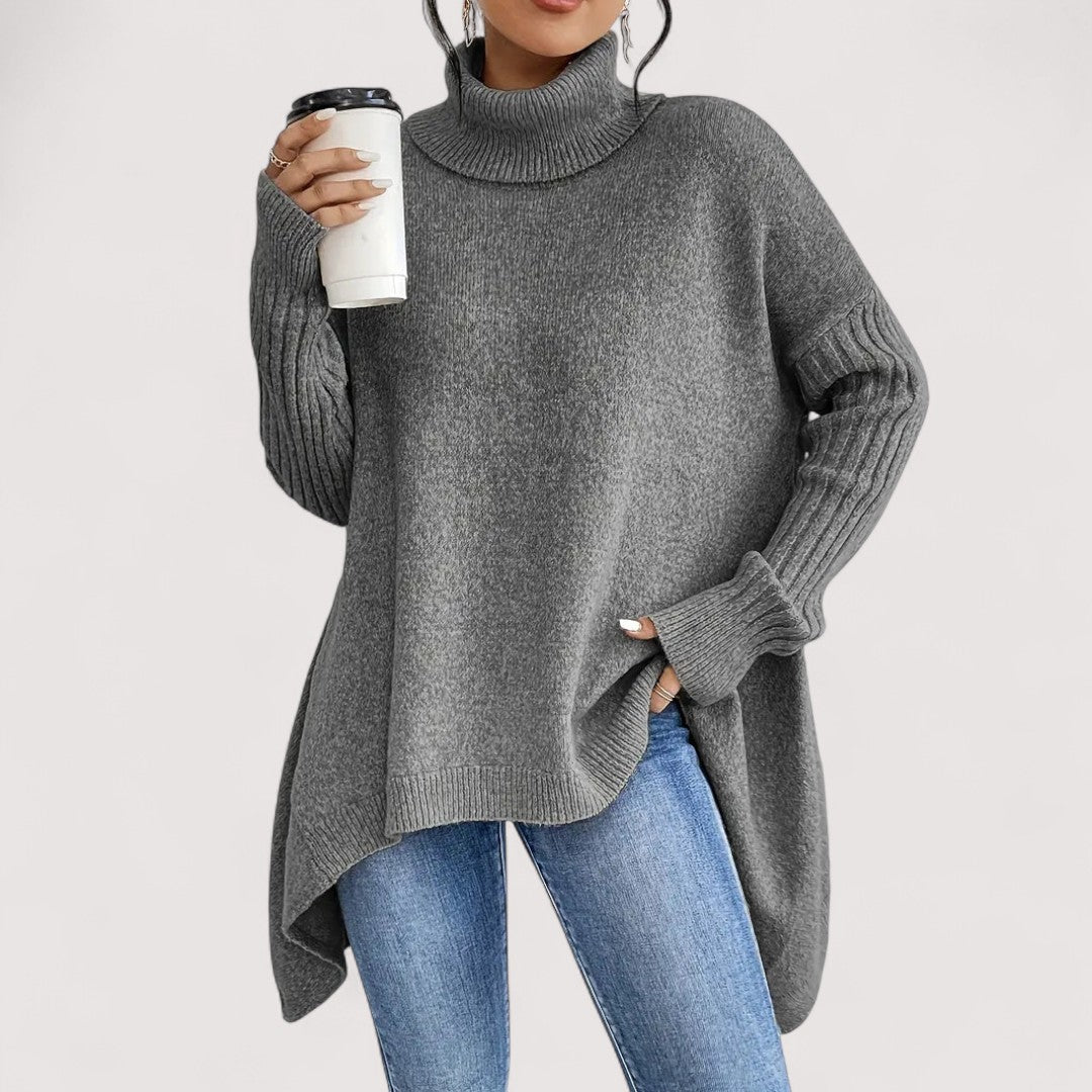 Patricia – Maglione a Collo Alto Lungo ed Elegante