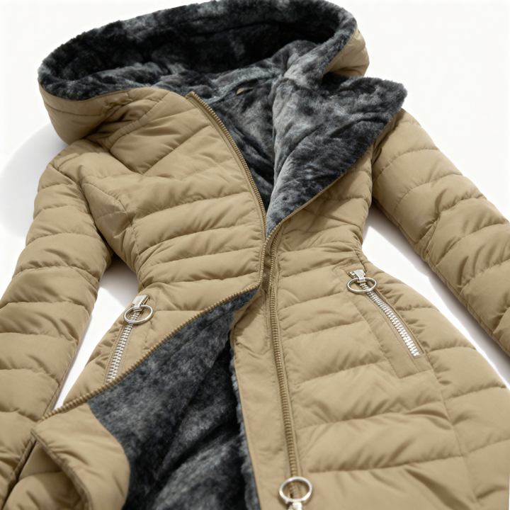 Alessina™ | Cappotto imbottito impermeabile con cappuccio