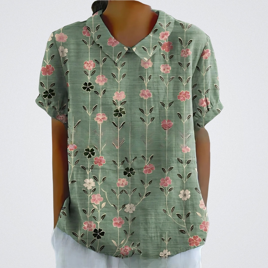 Lina™ | Blusa in Lino Floreale