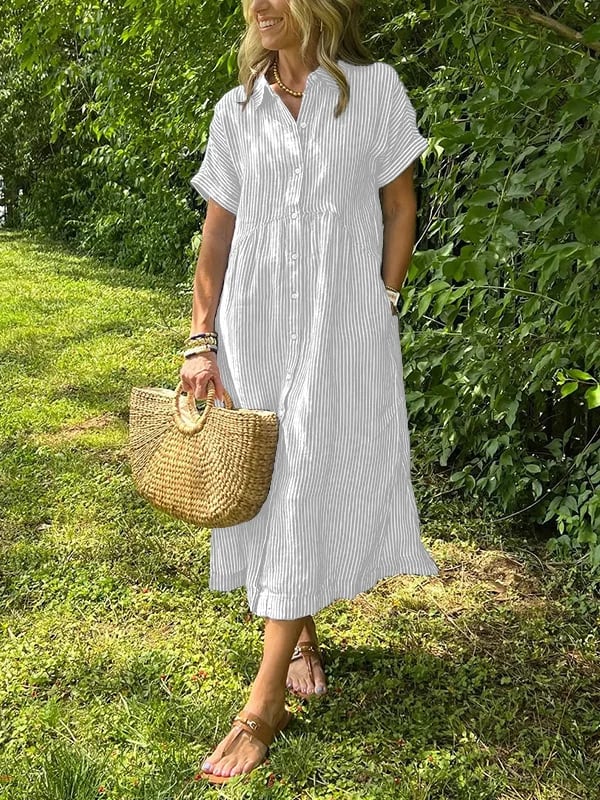 CASSIE | Abito a Righe Elegante per un look Raffinato