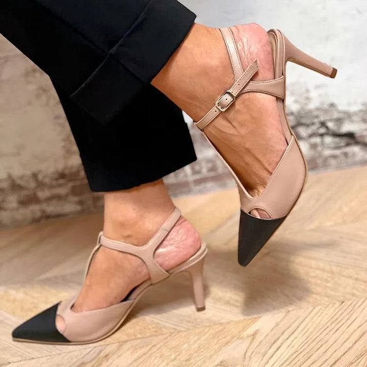 CAMILLA | DÉCOLLETÉ BICOLOR CON CINTURINO