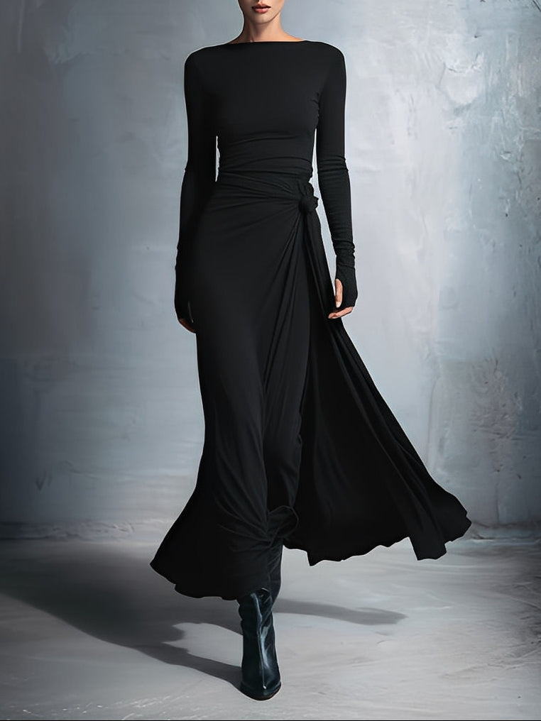 Vittoria · Abito maxi con nodo laterale