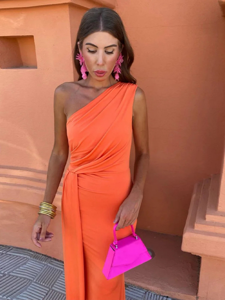 Lia™ | Elegante Vestito Lungo Asimmetrico per Occasioni Speciali