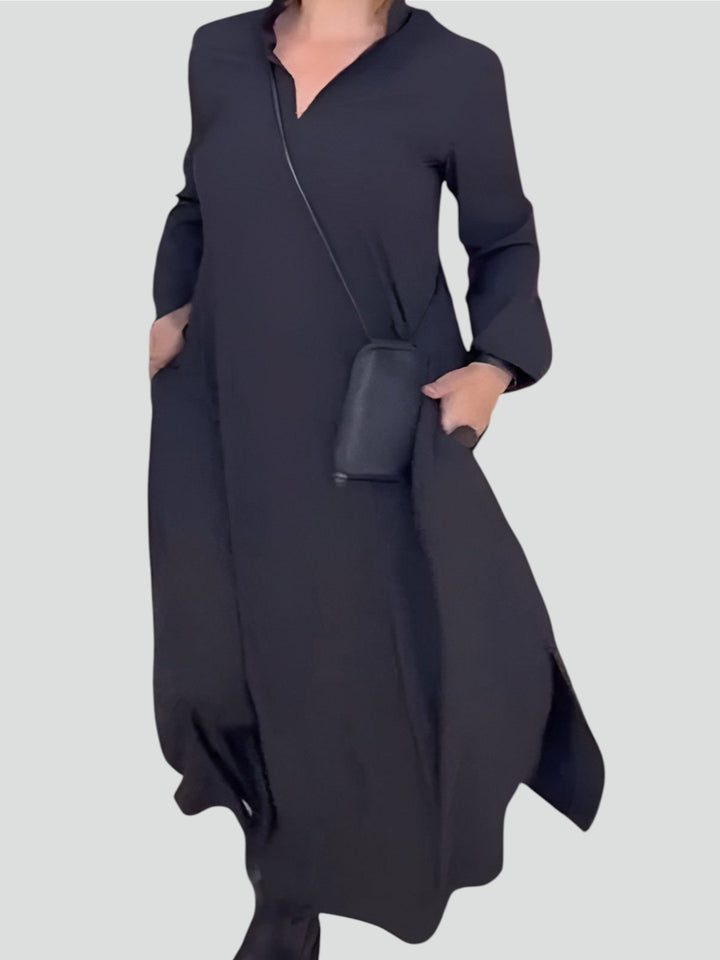 Bellini™ | Abito Lungo Fluido con Spacco Laterale