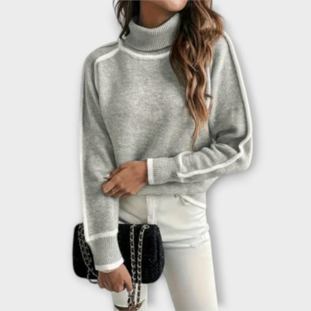 Aurora | Maglione casual con colletto alto