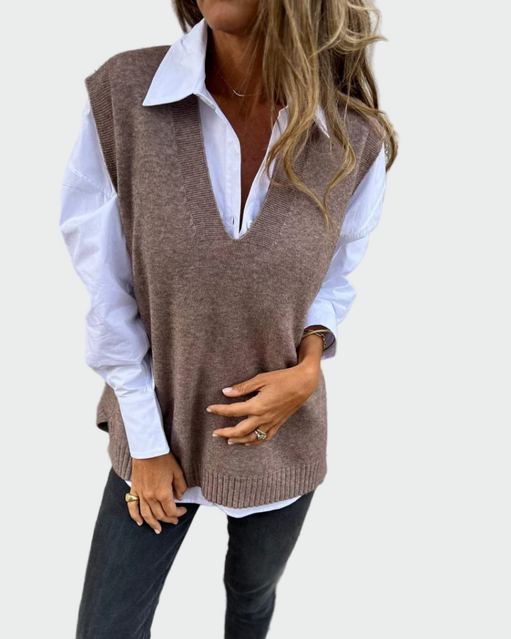 Susa | Maglione senza maniche intrecciato