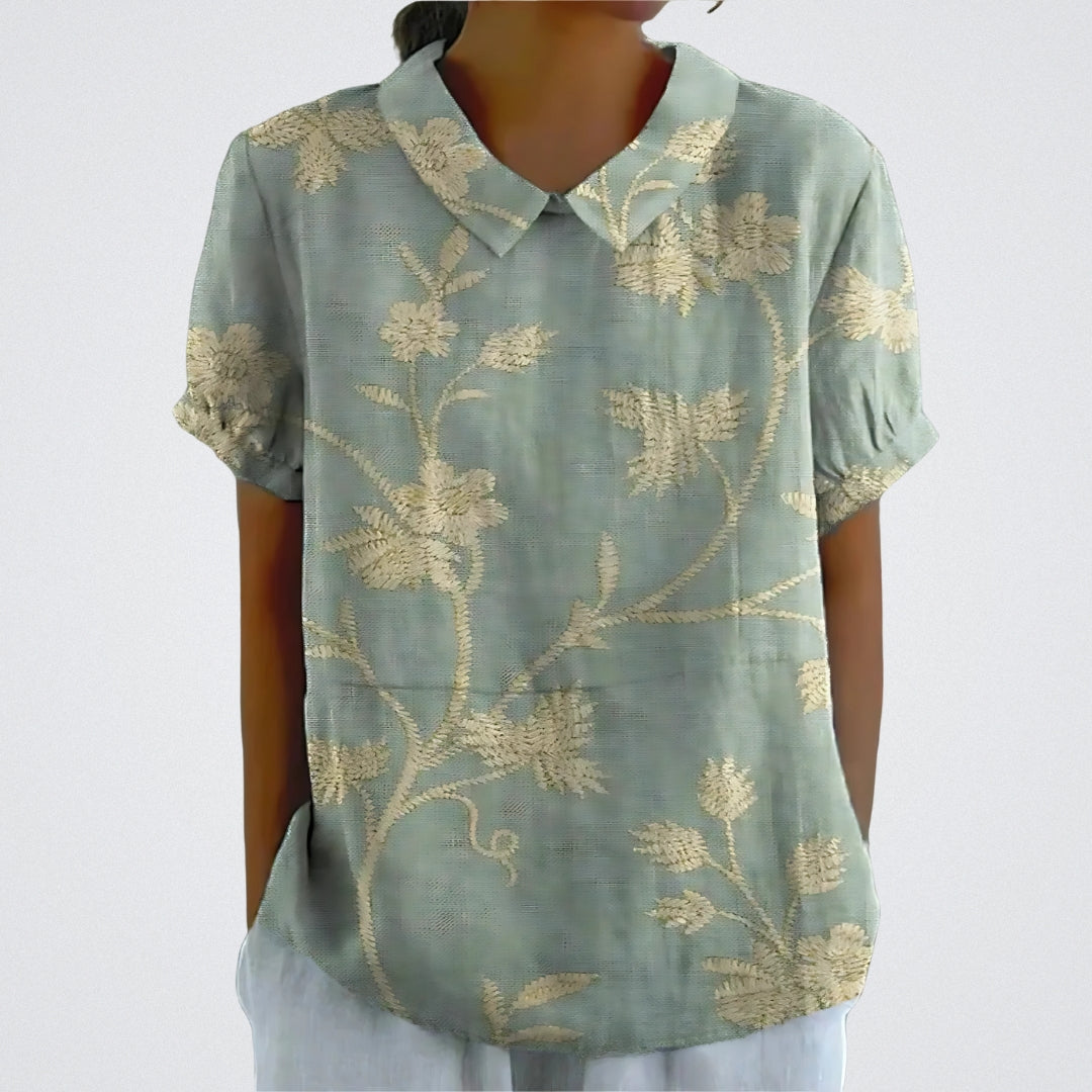 Lina™ | Blusa in Lino Floreale