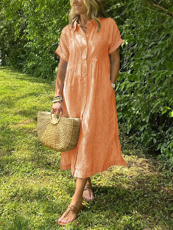 CASSIE | Abito a Righe Elegante per un look Raffinato