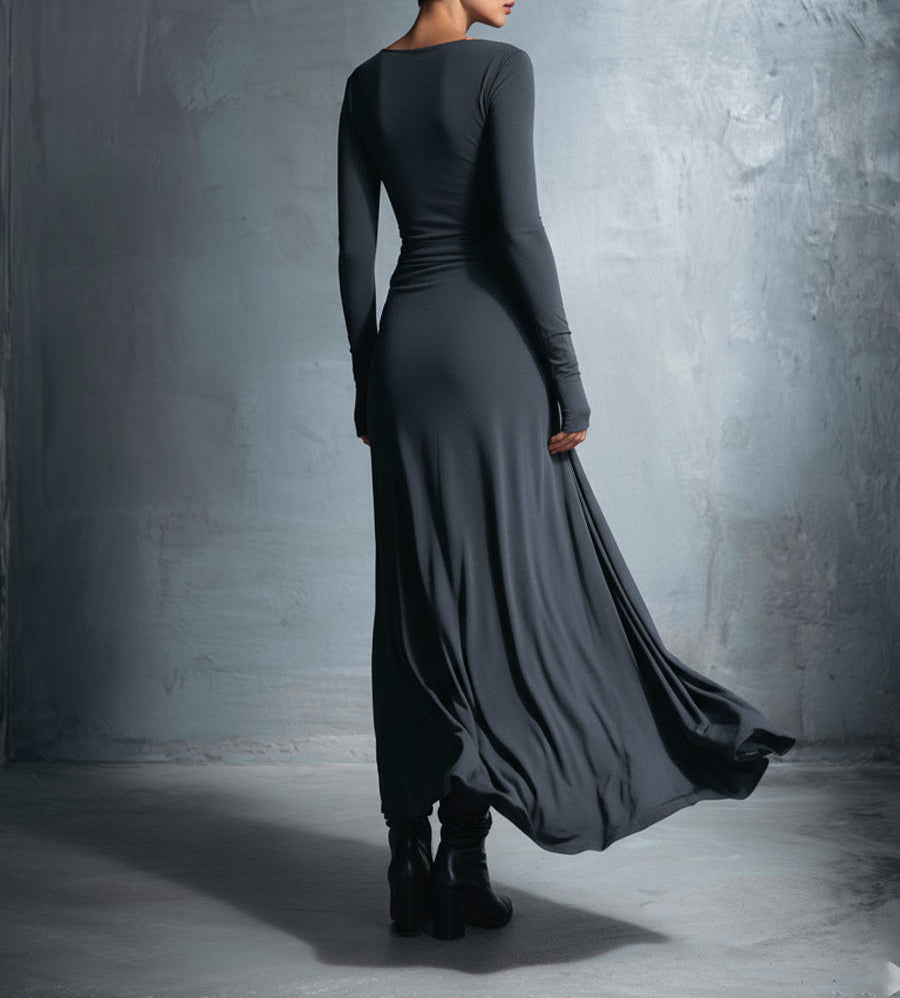 Vittoria · Abito maxi con nodo laterale