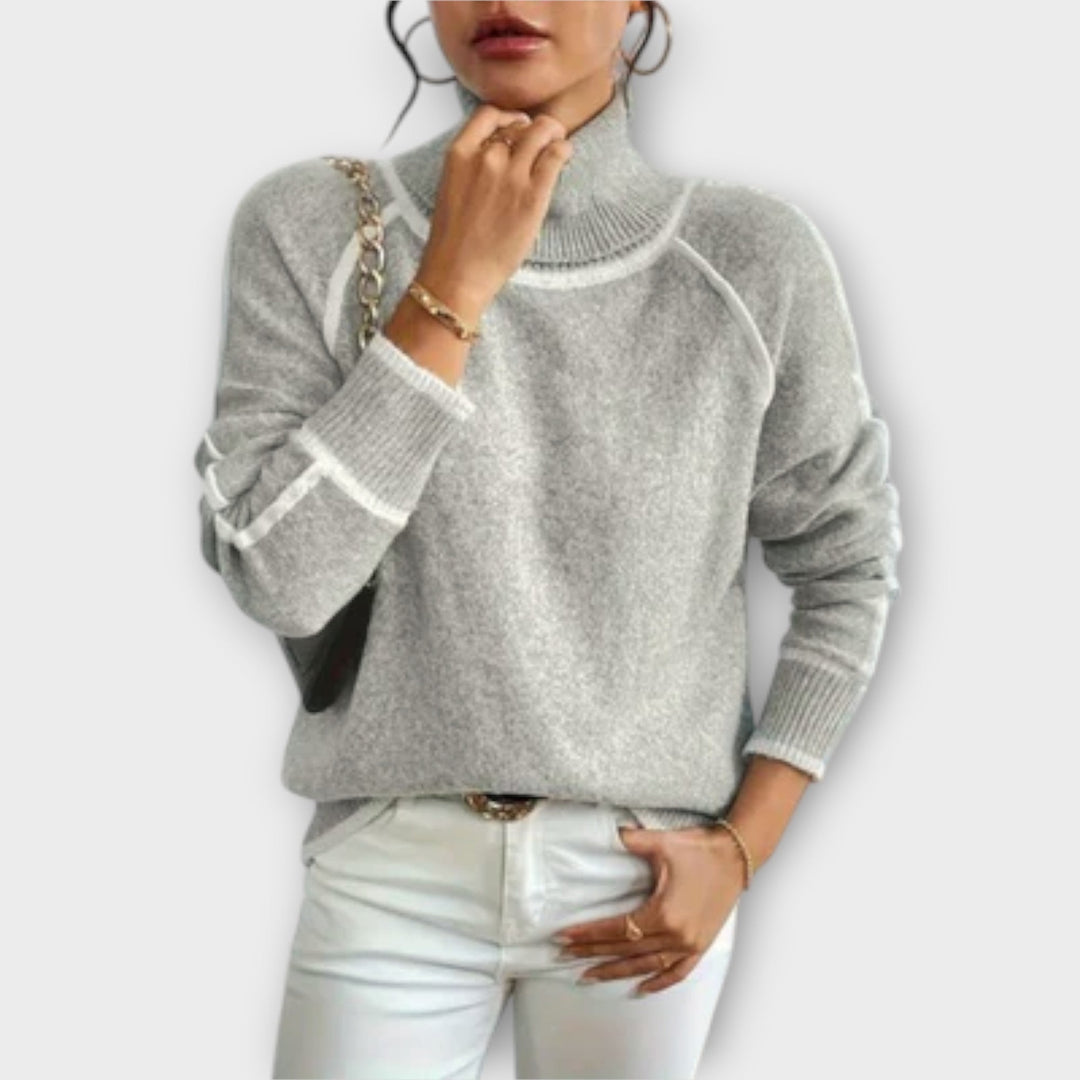 Aurora | Maglione casual con colletto alto