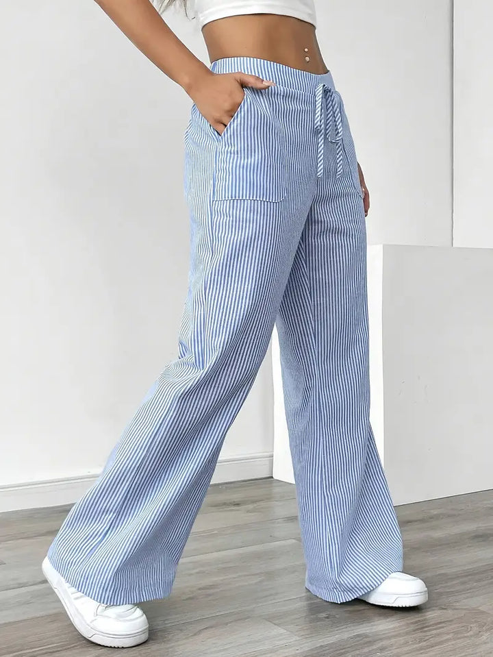 Alina™ | Eleganti Pantaloni a Righe con Tasche
