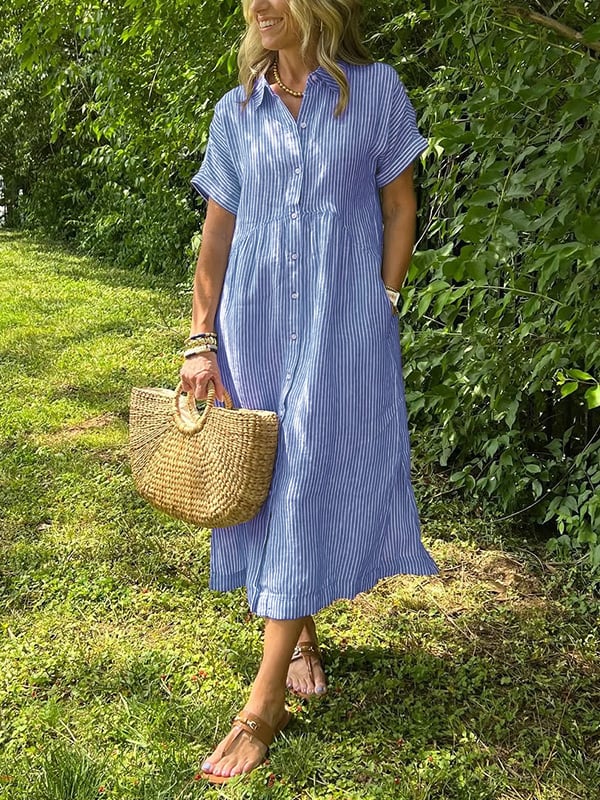 CASSIE | Abito a Righe Elegante per un look Raffinato