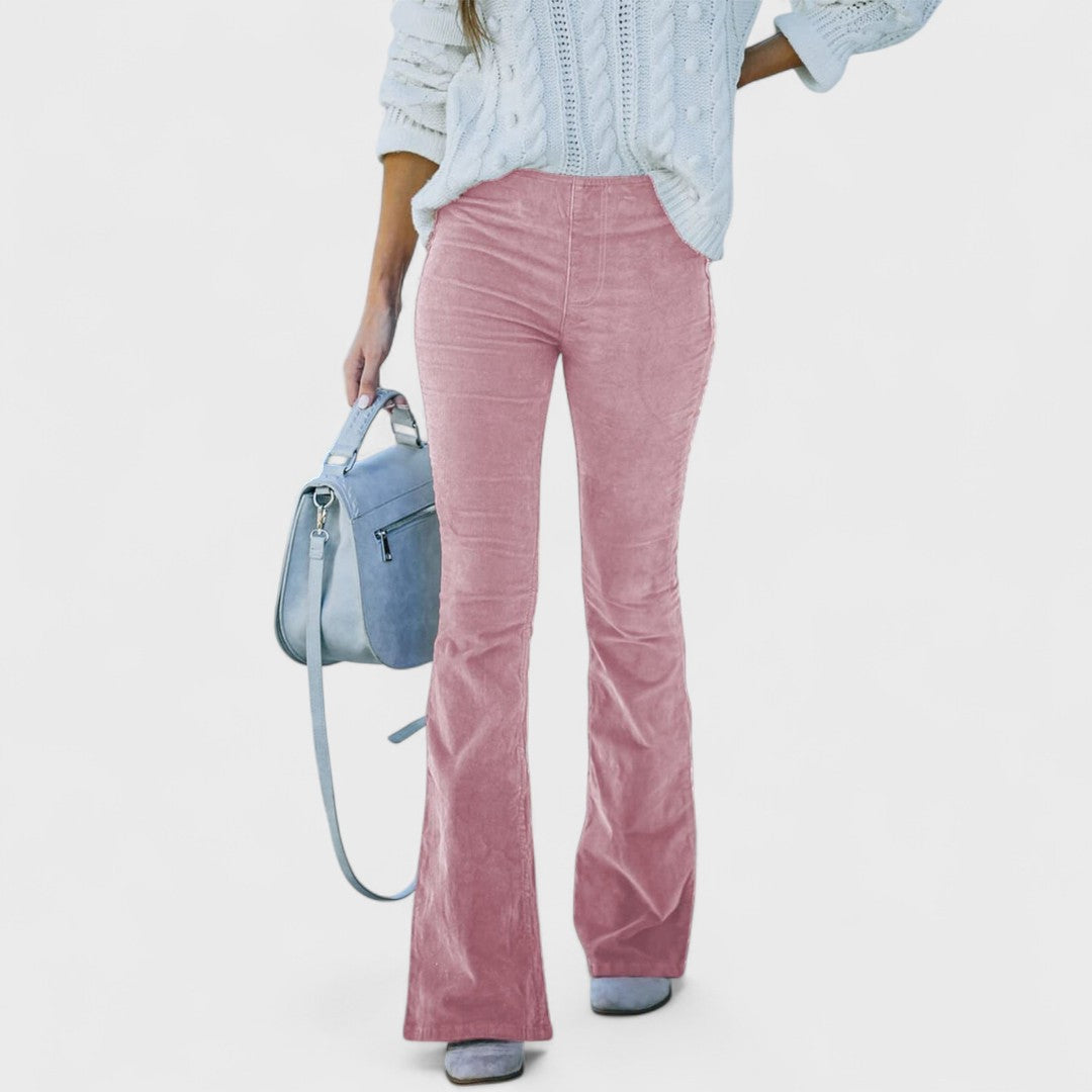 Chloe - Pantaloni svasati in velluto a coste