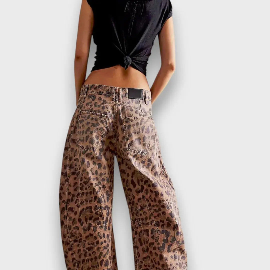 Edith – Pantaloni con stampa animale