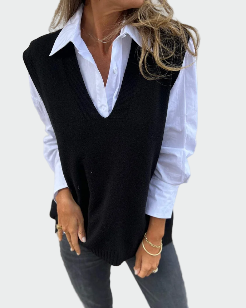 Susa | Maglione senza maniche intrecciato