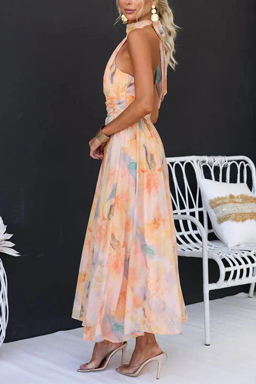 Sari™ | Abito Lungo Aquarelle