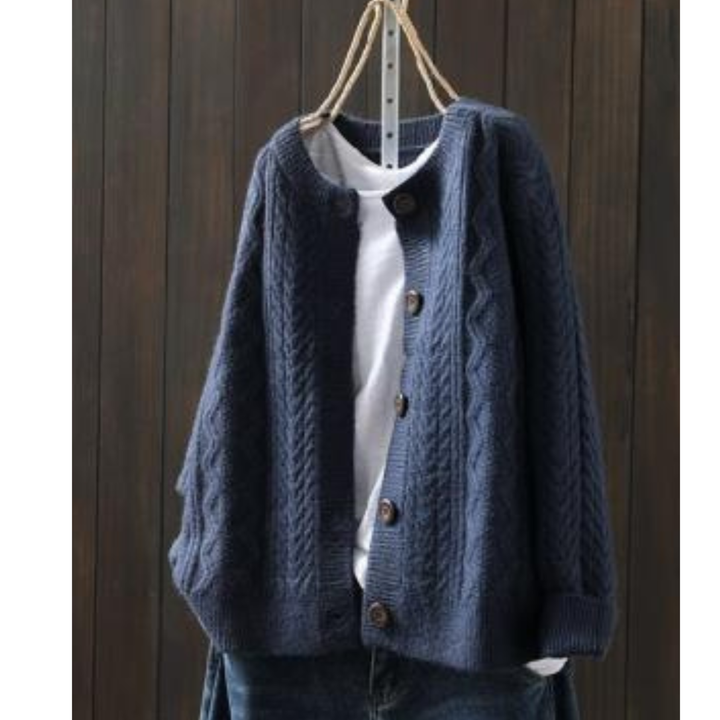 Marina | Cardigan in Maglia Intrecciata Morbida
