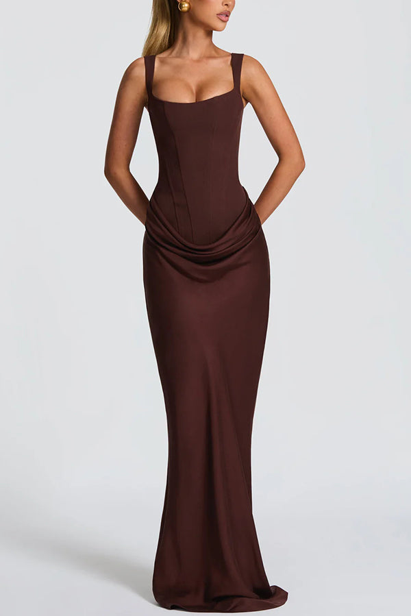 Leonor ❘ Abito maxi con scollo quadrato