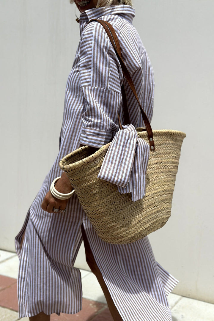 Sophia | Camicia da Abito a Righe Classiche e Comfort Elegante per un Look Raffinato