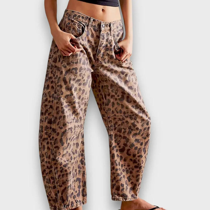 Edith – Pantaloni con stampa animale