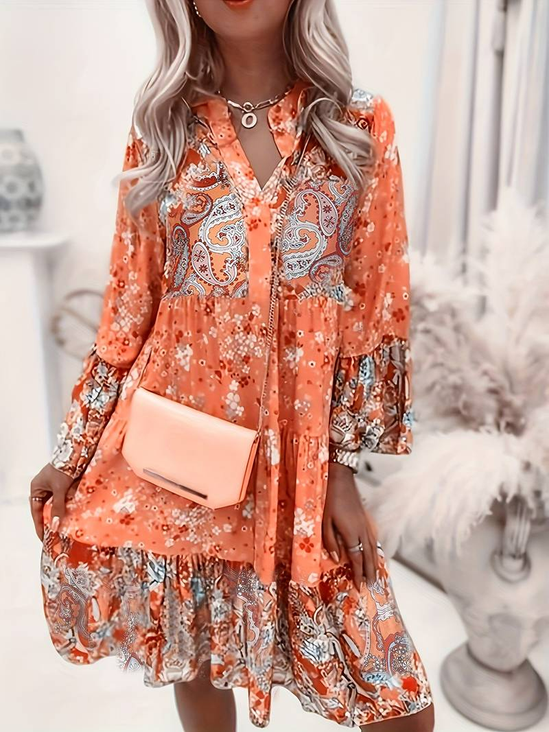 Ashley™ - Elegante Vestito Boho Stampato per uno Stile Unico