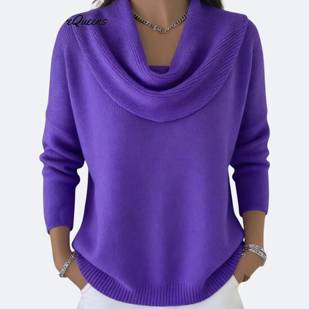 GIULIA - Maglione Con Collo Ruffle Accogliente