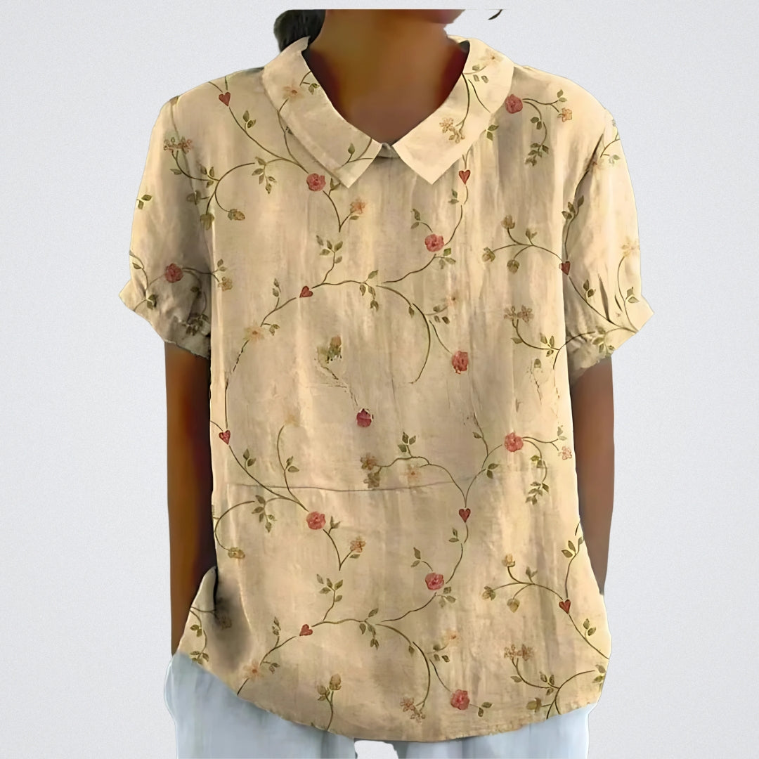 Lina™ | Blusa in Lino Floreale