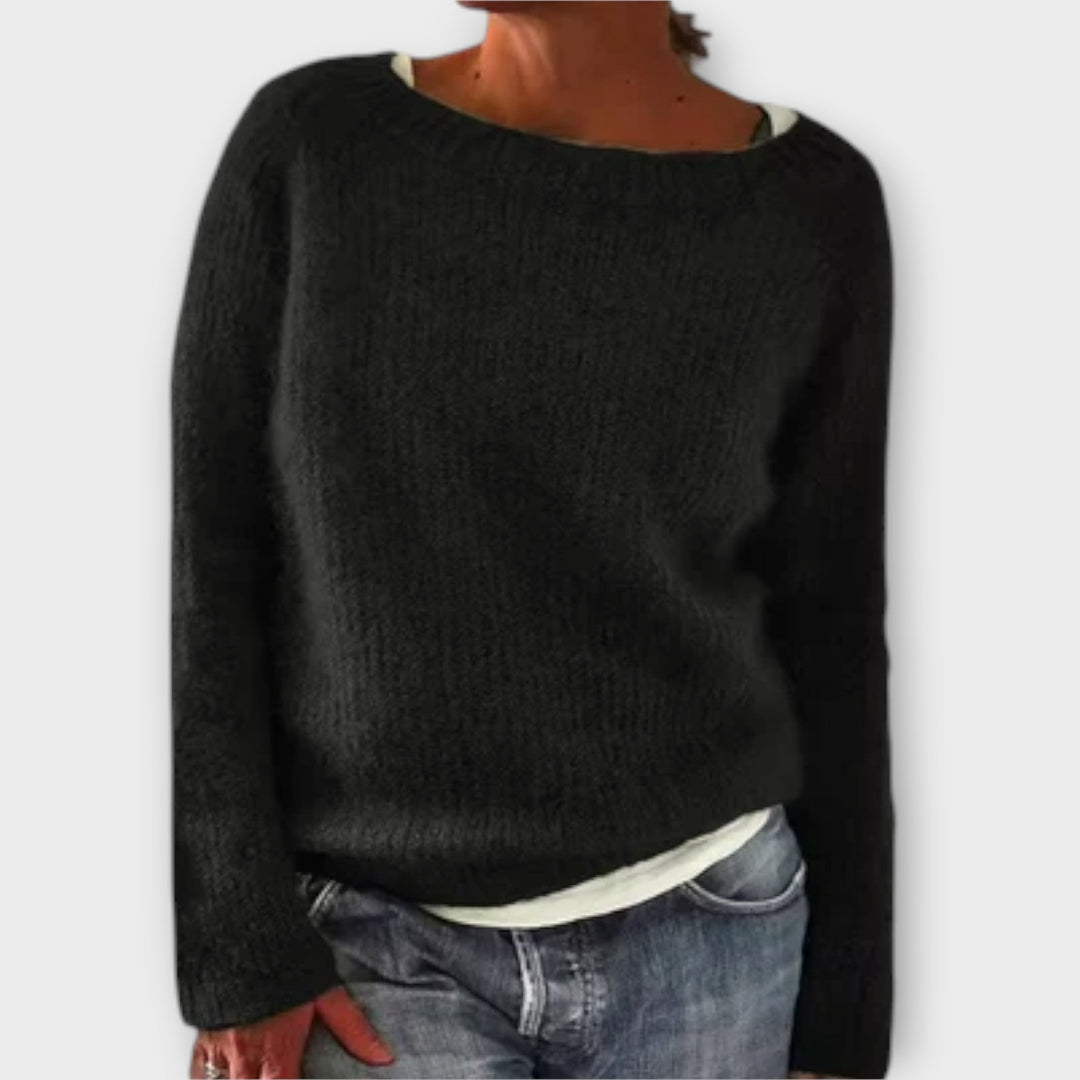 Regine | Maglione a Maglia di Colore Solido