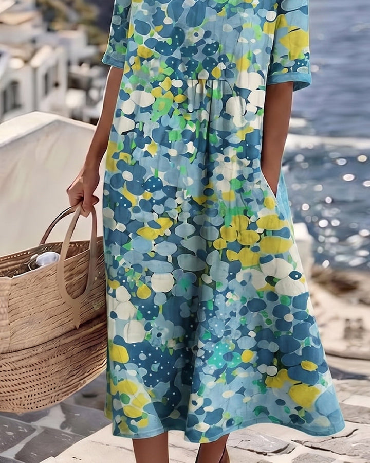 Elena | Abito midi floreale leggero e morbido