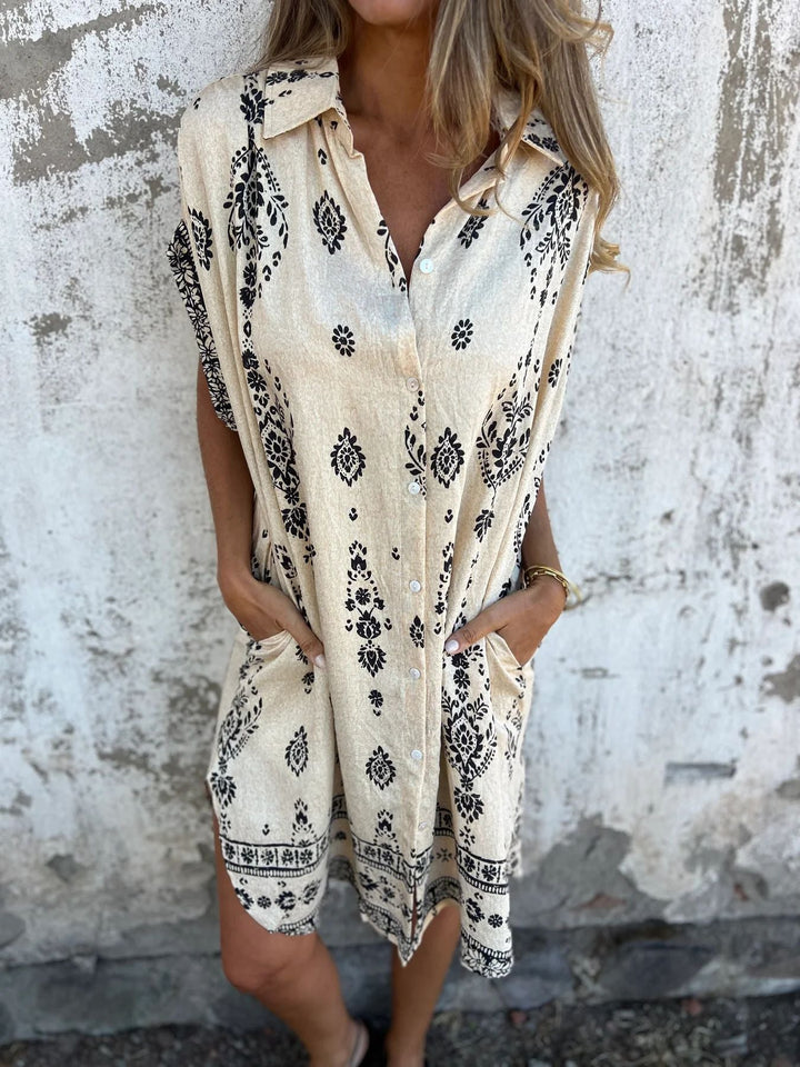 SILKE™ | Abito Casual Loose-Fit con Maniche Corte