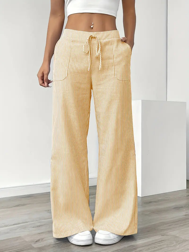 Alina™ | Eleganti Pantaloni a Righe con Tasche