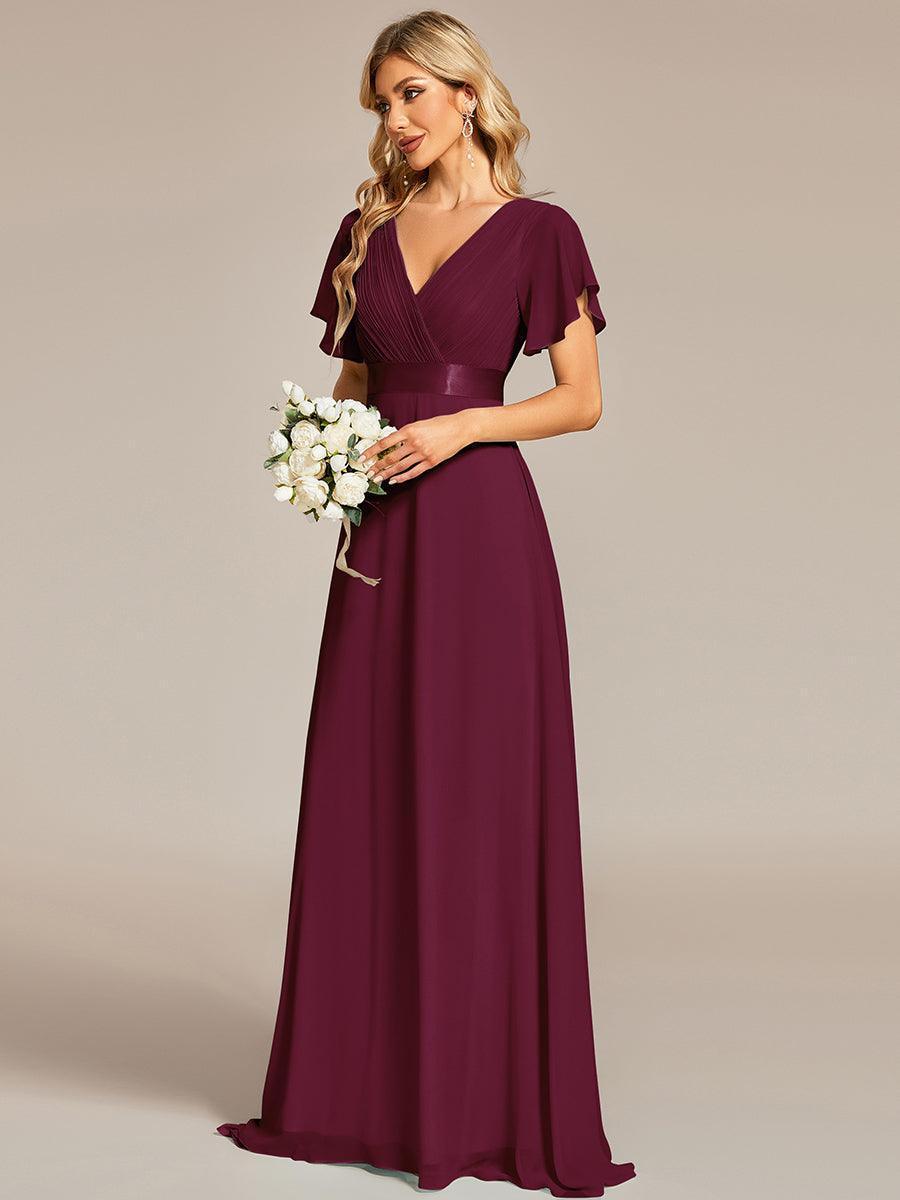 ever MONICA|Abito da matrimonio invitata fluido elegante in mussola a vita alta