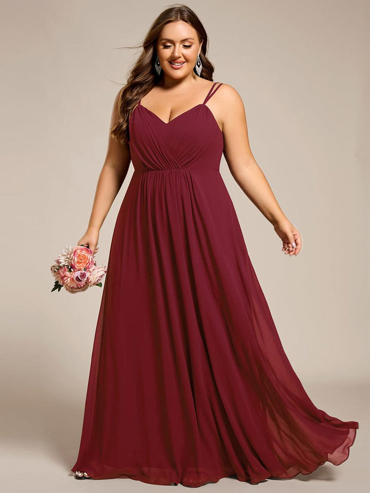 ever RUBY|Abito da damigella in mousseline e pizzo con schiena nuda e spalline sottili