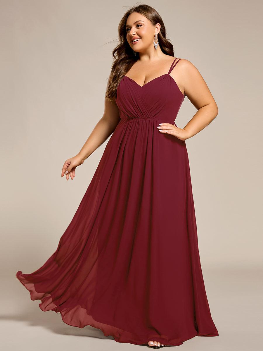 ever RUBY|Abito da damigella in mousseline e pizzo con schiena nuda e spalline sottili