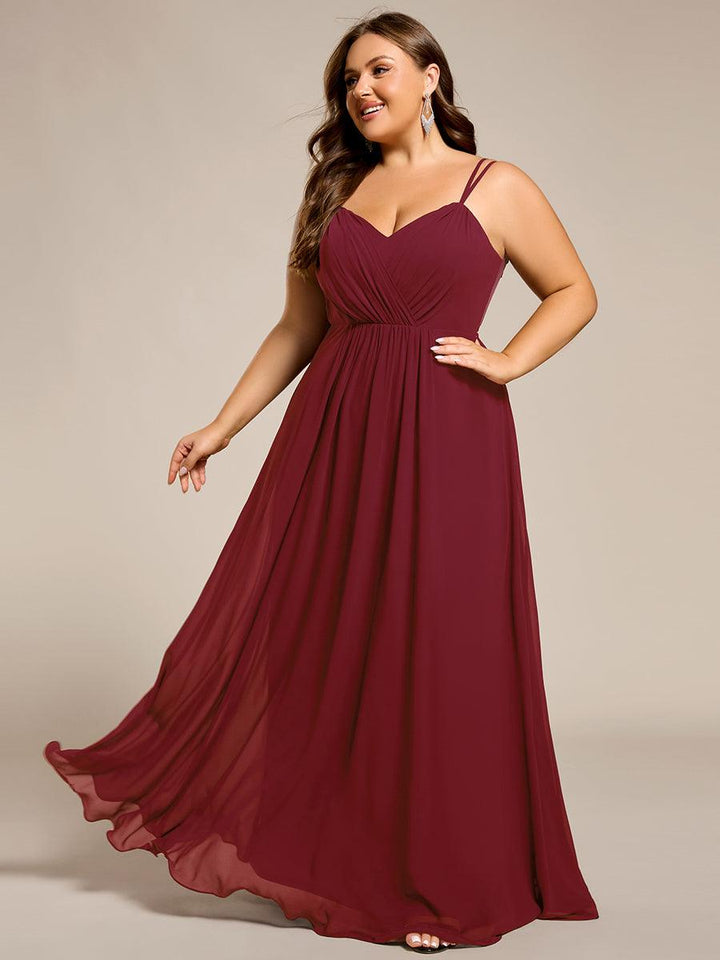 ever RUBY|Abito da damigella in mousseline e pizzo con schiena nuda e spalline sottili