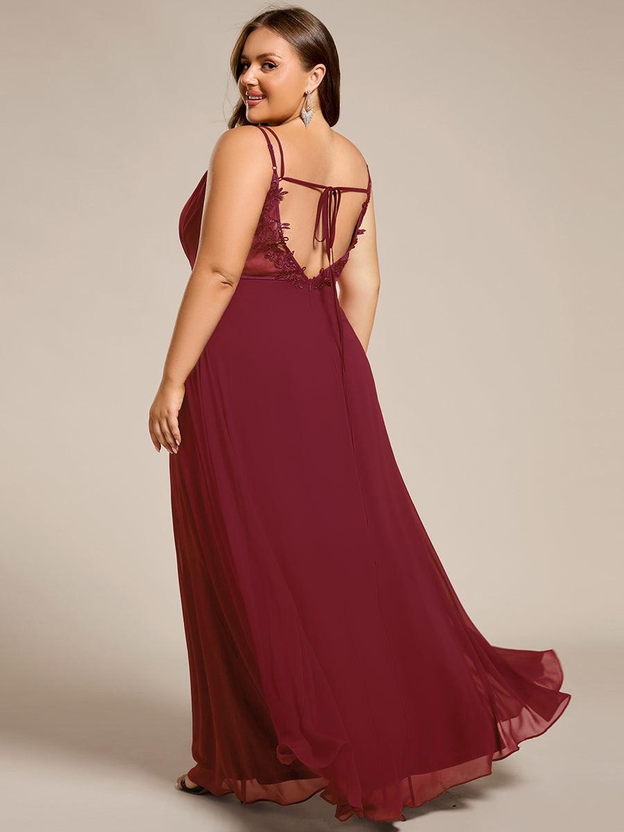 ever RUBY|Abito da damigella in mousseline e pizzo con schiena nuda e spalline sottili