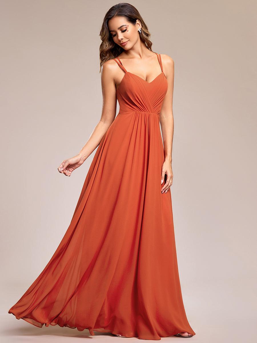 ever RUBY|Abito da damigella in mousseline e pizzo con schiena nuda e spalline sottili