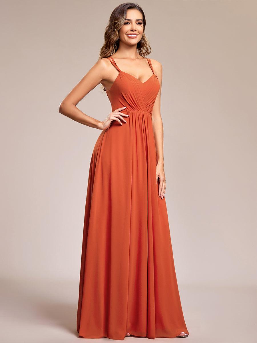 ever RUBY|Abito da damigella in mousseline e pizzo con schiena nuda e spalline sottili