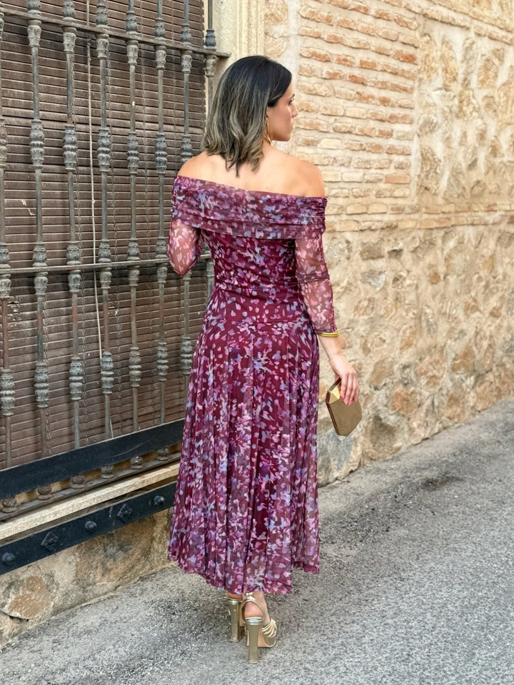 Vestito in Tul Stampato - Elegante e Raffinato di Vera