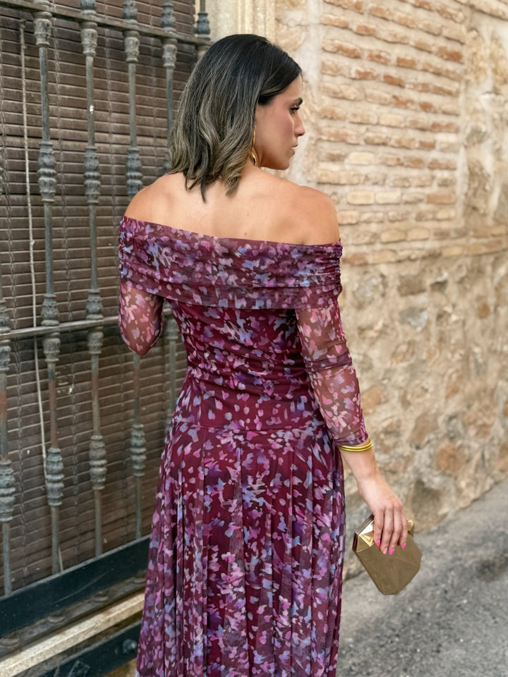 Vestito in Tul Stampato - Elegante e Raffinato di Vera
