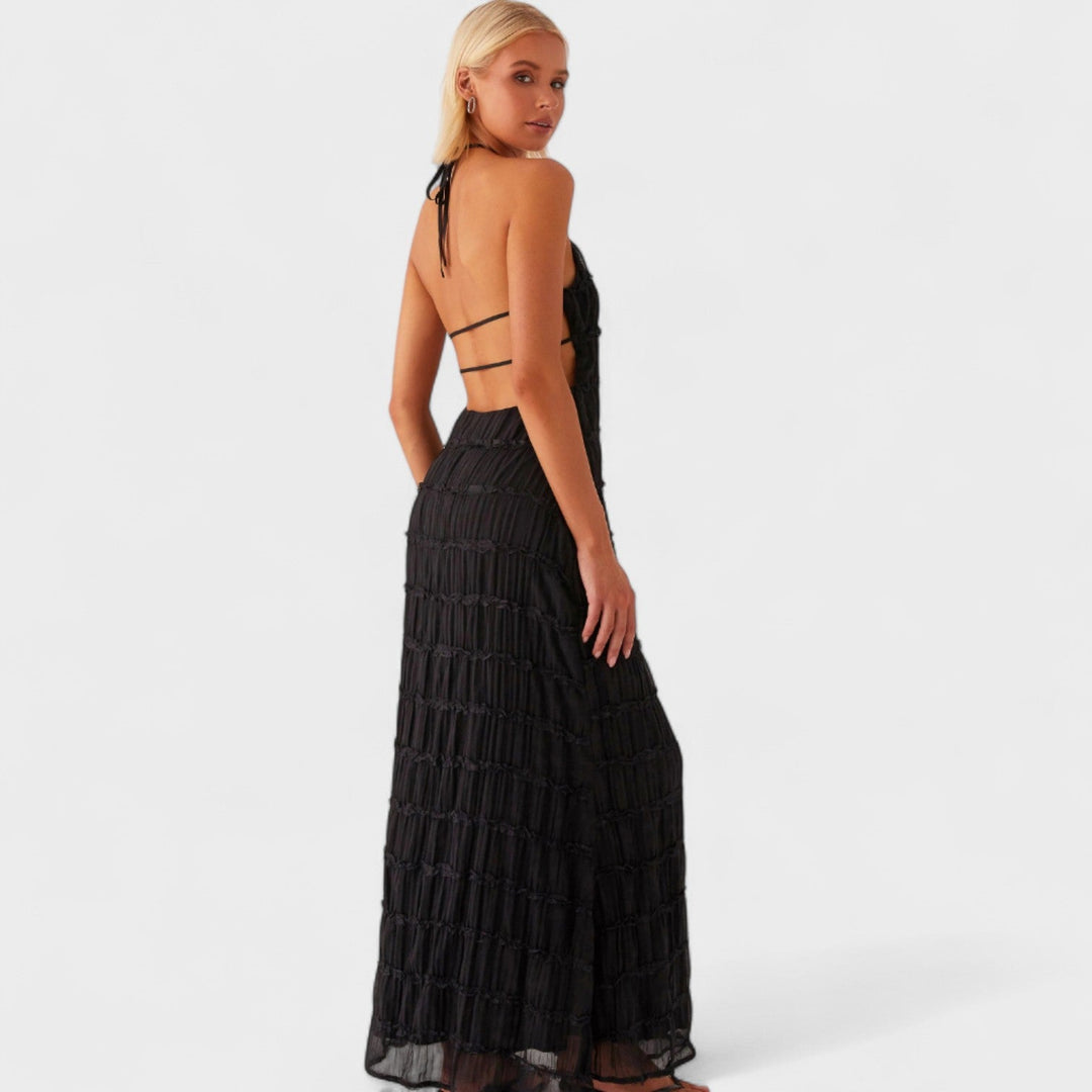 ADELINE - Vestito lungo con scollo a halter