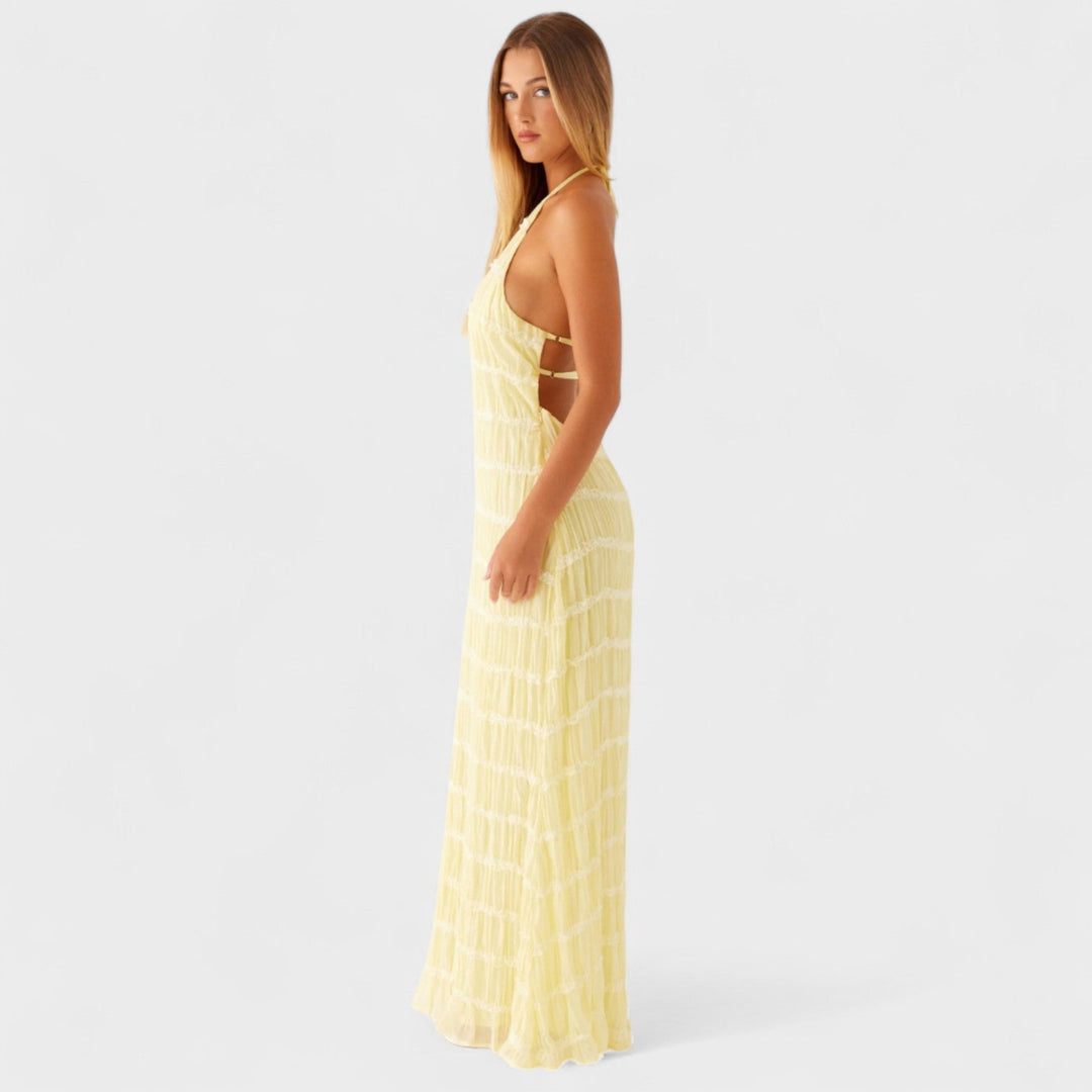 ADELINE - Vestito lungo con scollo a halter