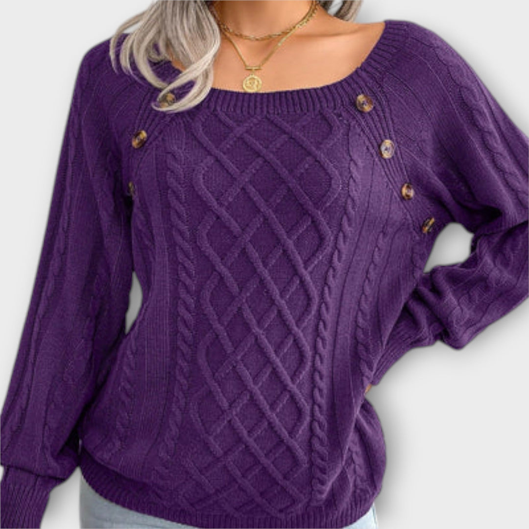 Malia | Maglione lavorato a maglia con bottoni