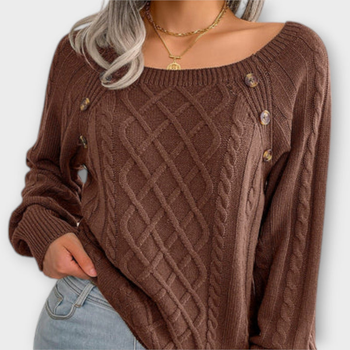 Malia | Maglione lavorato a maglia con bottoni