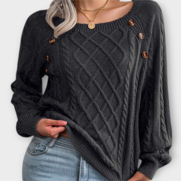 Malia | Maglione lavorato a maglia con bottoni