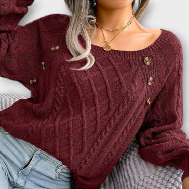 Malia | Maglione lavorato a maglia con bottoni