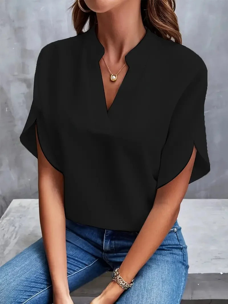 Concetta™ | Camicia Scollatura a V dal Taglio Morbido e Raffinato